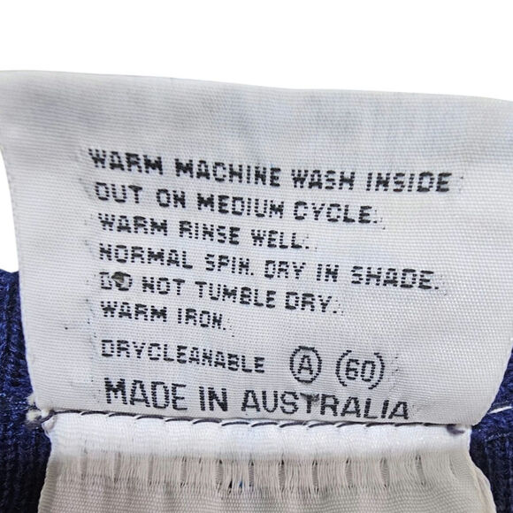 HySport International Wool Sweater Mens Sz 22 (XL) Vintage Navy W/Australia Logo - Picture 5 of 5